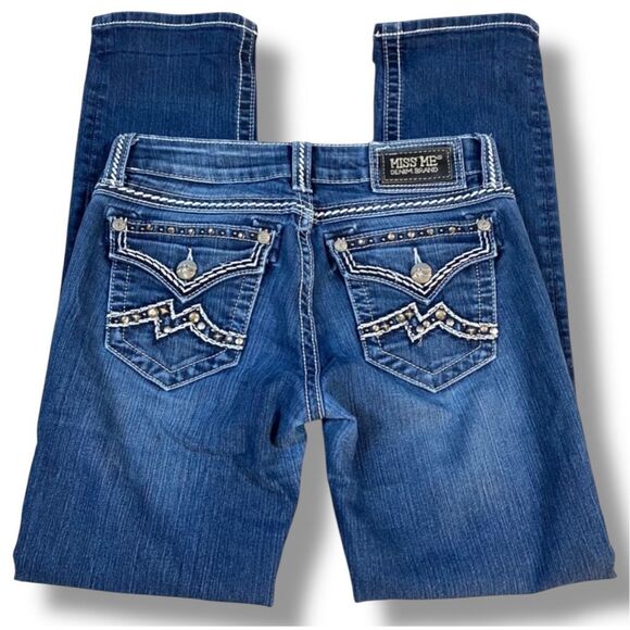 Miss Me JE1049EP3 Dark Wash Easy Capri Jeans Size 27 Inseam 26 1/2” - Picture 11 of 12